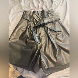 Cute faux leather shorts
